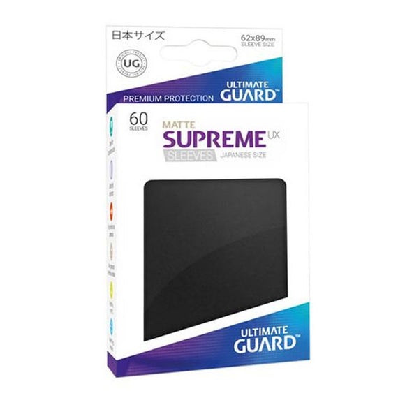 Ultimate Guard 60ct Japanese Size Supreme UX Matte Sleeves Black (10587) Home page Ultimate Guard   