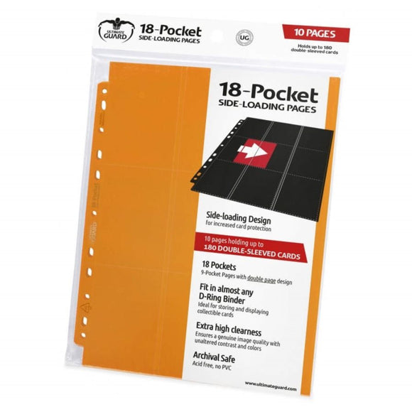 Ultimate Guard 18pkt Sideload Pages 10ct Orange (10640) Home page Ultimate Guard   