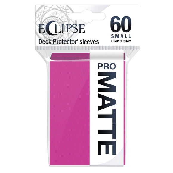 Ultra Pro Eclipse 60ct Small Size Matte Sleeves Hot Pink (15645) Supplies Ultra Pro   