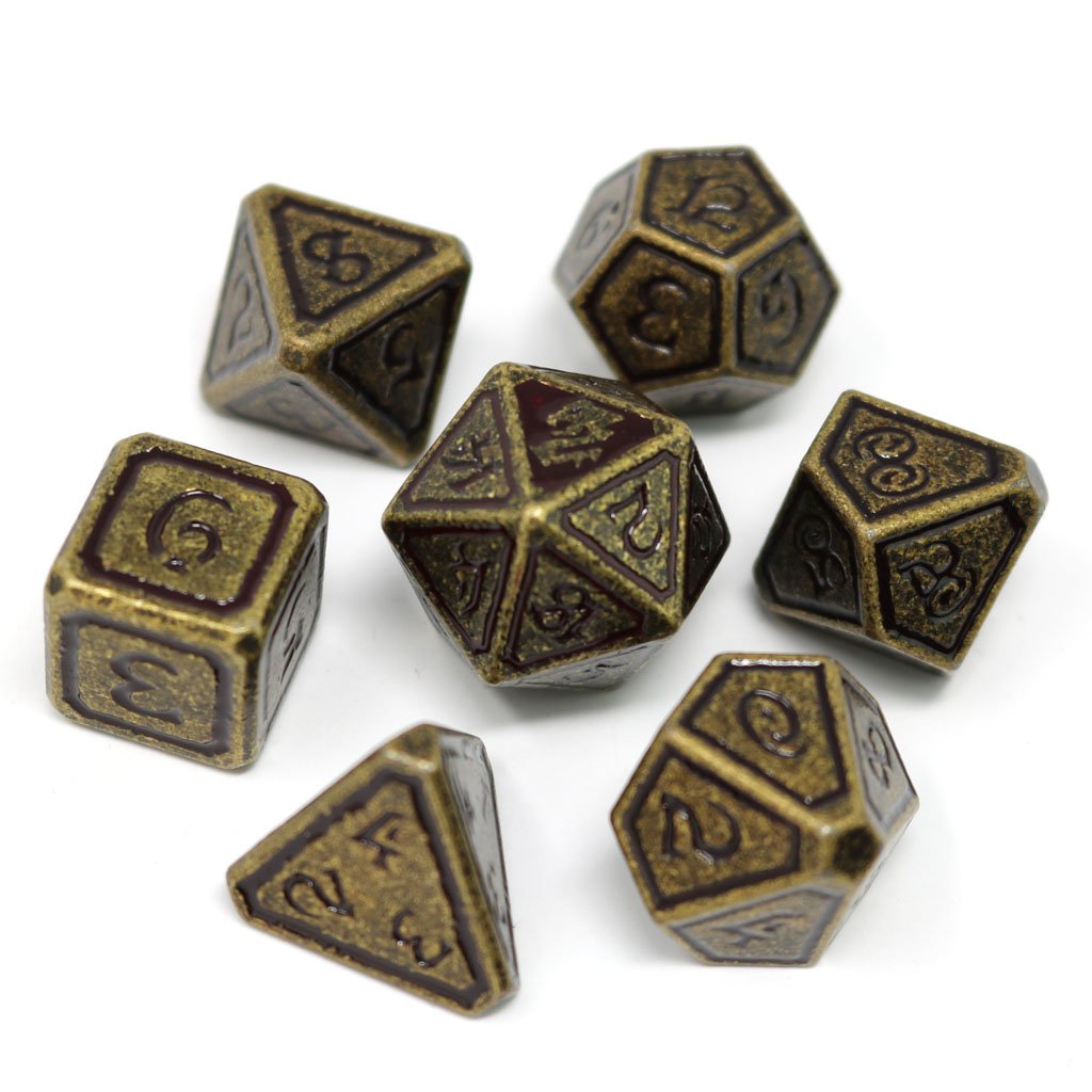 Die Hard Dice Storm Forged Metal Unearthed Bloodline 7ct Polyhedral Set Dice Die Hard Dice