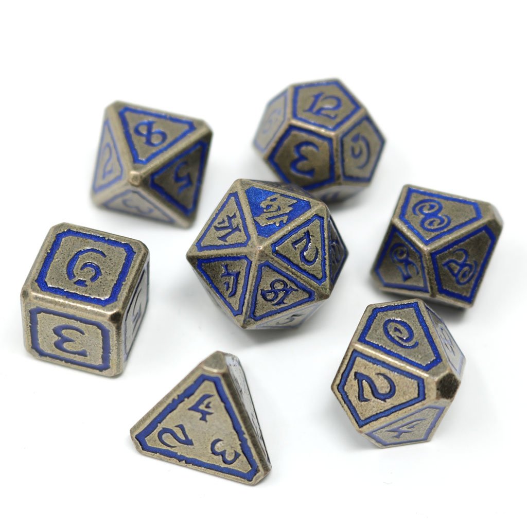 Die Hard Dice Storm Forged Metal Unearthed Leviathan 7ct Polyhedral Set Dice Die Hard Dice