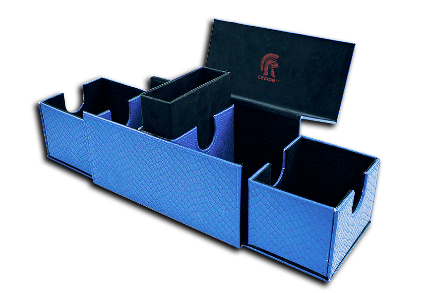 Legion Dragon Hide Vault V2 Deck Box Blue Supplies Legion Supplies   