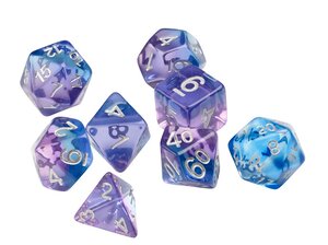 Sirius Dice Violet Betta/Silver 7ct Polyhedral Set Dice Sirius Dice   
