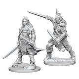 Pathfinder Deep Cuts Unpainted Miniatures: Human Male Fighter Miniatures WizKids
