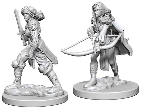 Pathfinder Deep Cuts Unpainted Miniatures: Human Female Fighter Home page WizKids   