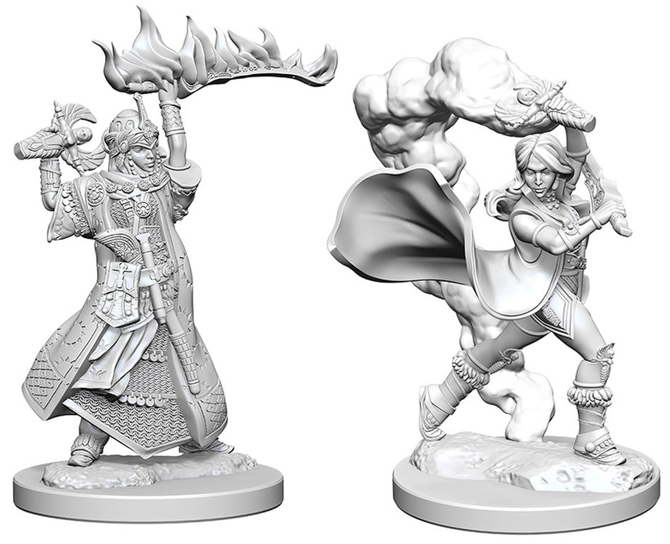 Pathfinder Deep Cuts Unpainted Miniatures: Human Female Cleric Miniatures WizKids   