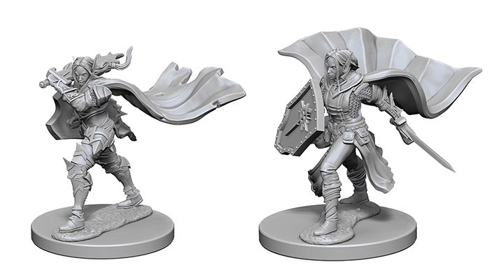 Pathfinder Deep Cuts Unpainted Miniatures: Elf Female Paladin Miniatures WizKids   