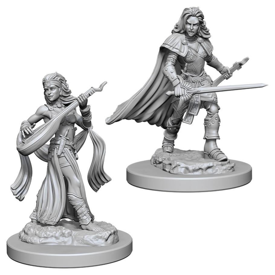 Pathfinder Deep Cuts Unpainted Miniatures: Human Female Bard (72610) Miniatures WizKids   