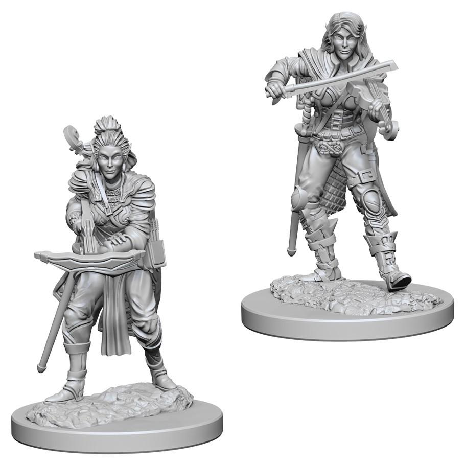 Pathfinder Deep Cuts Unpainted Miniatures: Elf Female Bard Miniatures WizKids   