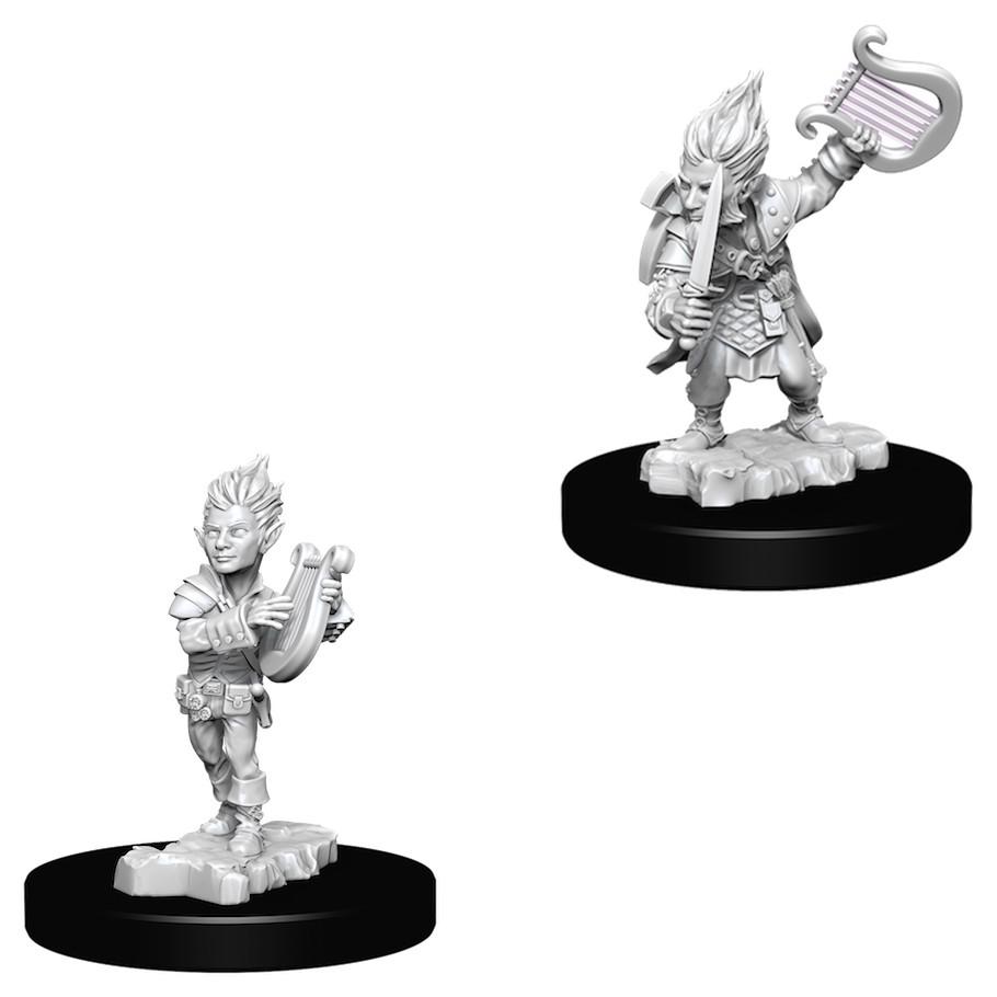 Pathfinder Deep Cuts Unpainted Miniatures: Gnome Male Bard Miniatures WizKids   