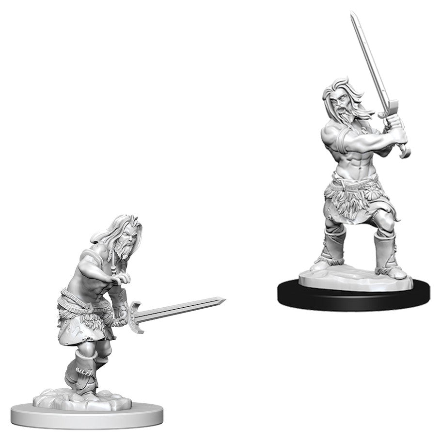 Pathfinder Deep Cuts Unpainted Miniatures: Male Human Barbarian Miniatures WizKids   
