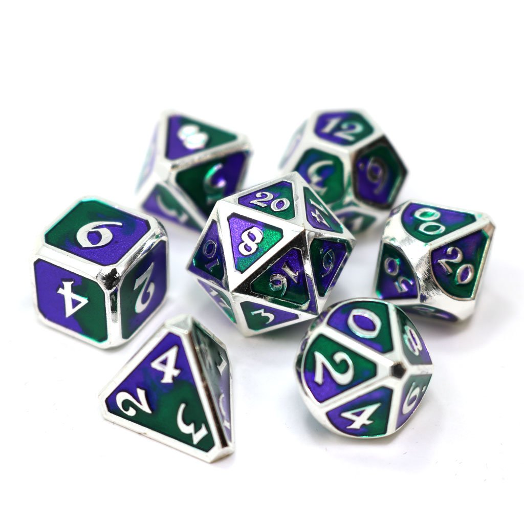 Die Hard Dice Metal Spellbinder Jokester 7ct Polyhedral Set Dice Die Hard Dice