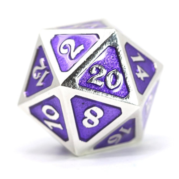 Die Hard Dice Metal Mythica Platinum Amethyst Single D20 Home page Other   
