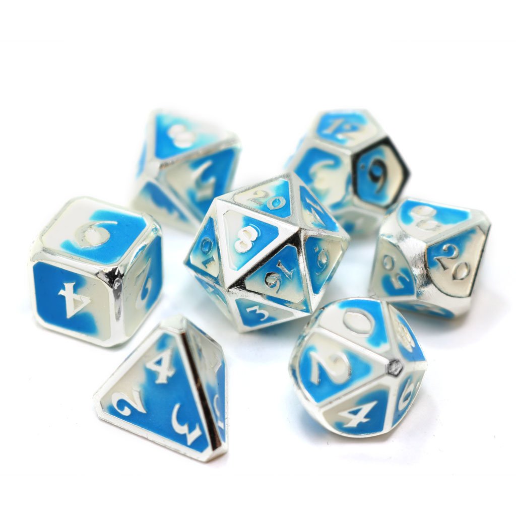 Die Hard Dice Metal Spellbinder Polar Vortex 7ct Polyhedral Set Dice Die Hard Dice