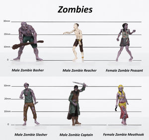 Characters of Adventure Prepainted Miniature Set - Zombies Home page Role 4 Initiative   