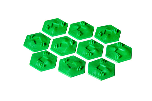 Broken Token 3D Greenery Hex Tiles 10ct Home page Other   