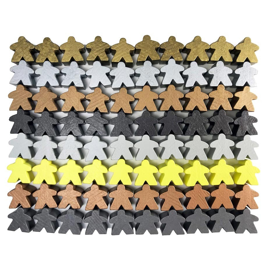 Wooden Meeples 80ct Bag - Metallic Mix  Other   
