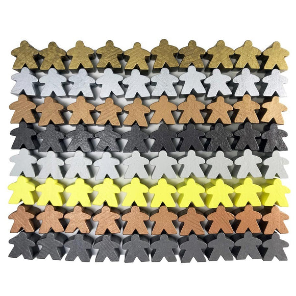 Wooden Meeples 80ct Bag - Metallic Mix Home page Other   