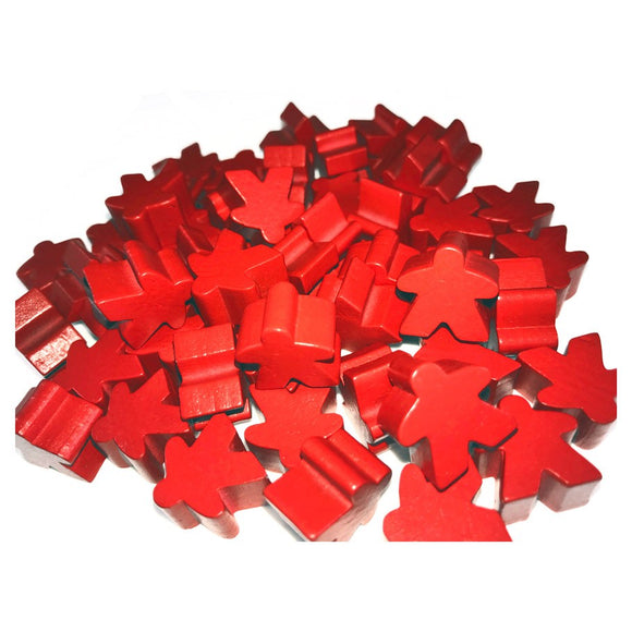 Wooden Meeples 50ct Bag - Red Home page Other   