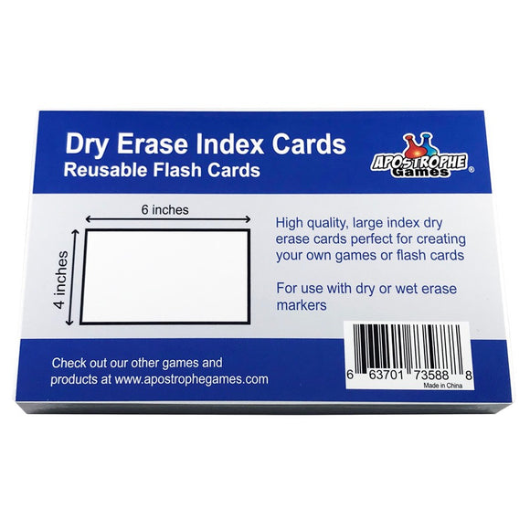 Blank Dry Erase Index Cards 4