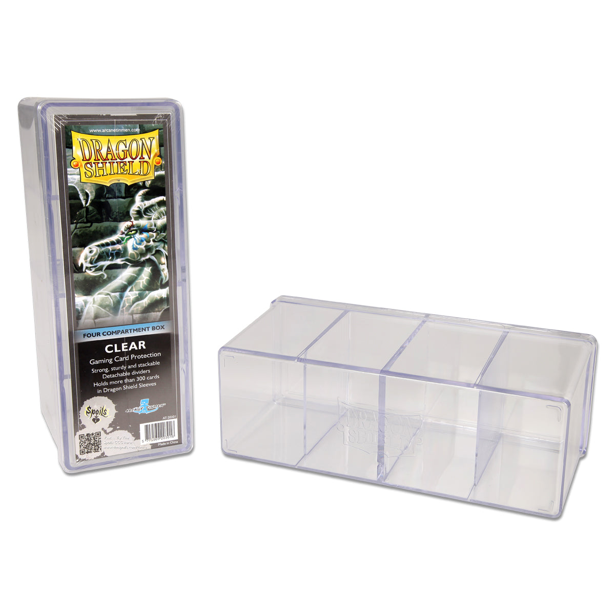 Dragon Shield Four Compartment Card Storage Box Clear (20301) Supplies Arcane Tinmen   