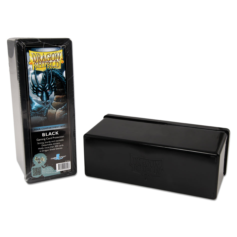 Dragon Shield Four Compartment Card Storage Box Black (20302) Supplies Arcane Tinmen   