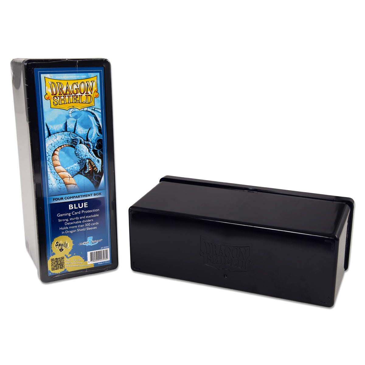 Dragon Shield Four Compartment Card Storage Box Blue (20303) Supplies Arcane Tinmen   