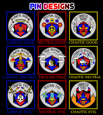 Lawful Good Alignment Polyamory Pride Pin  Foam Brain Games   