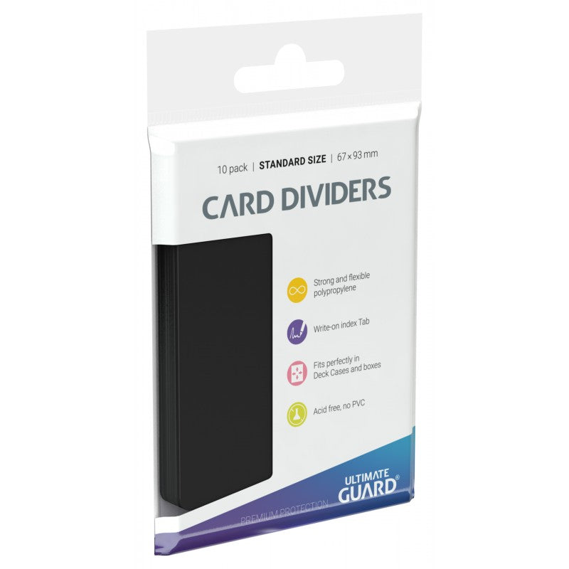 Ultimate Guard Card Dividers 10ct Black (10356) Supplies Ultimate Guard   