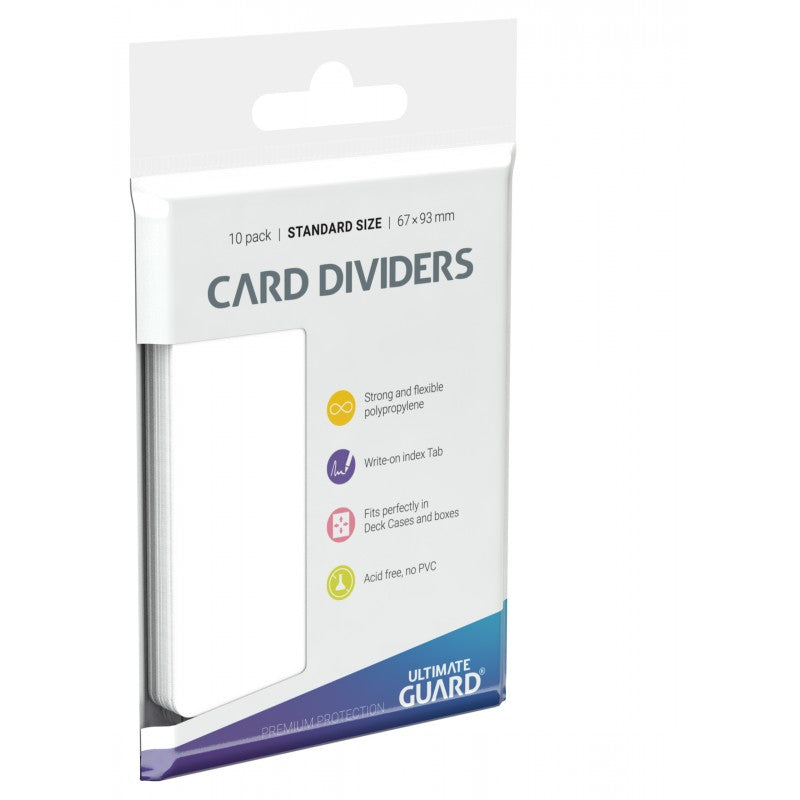 Ultimate Guard Card Dividers 10ct White (10080) Supplies Ultimate Guard   