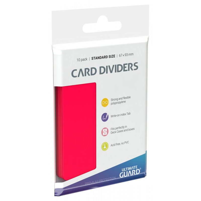Ultimate Guard Card Dividers 10ct Red (10358) Supplies Ultimate Guard