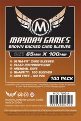 Mayday Games Board Game Sleeves 100ct 65x100mm 7 Wonders Brown Supplies Mayday Games