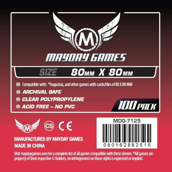 Mayday Games Board Game Sleeves 100ct 80x80mm Medium Square Sleeves Home page Other   