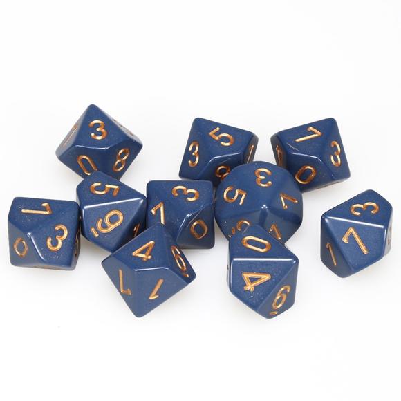 Chessex Dusty Blue/Copper 10ct D10 Set (25226) Dice Chessex   