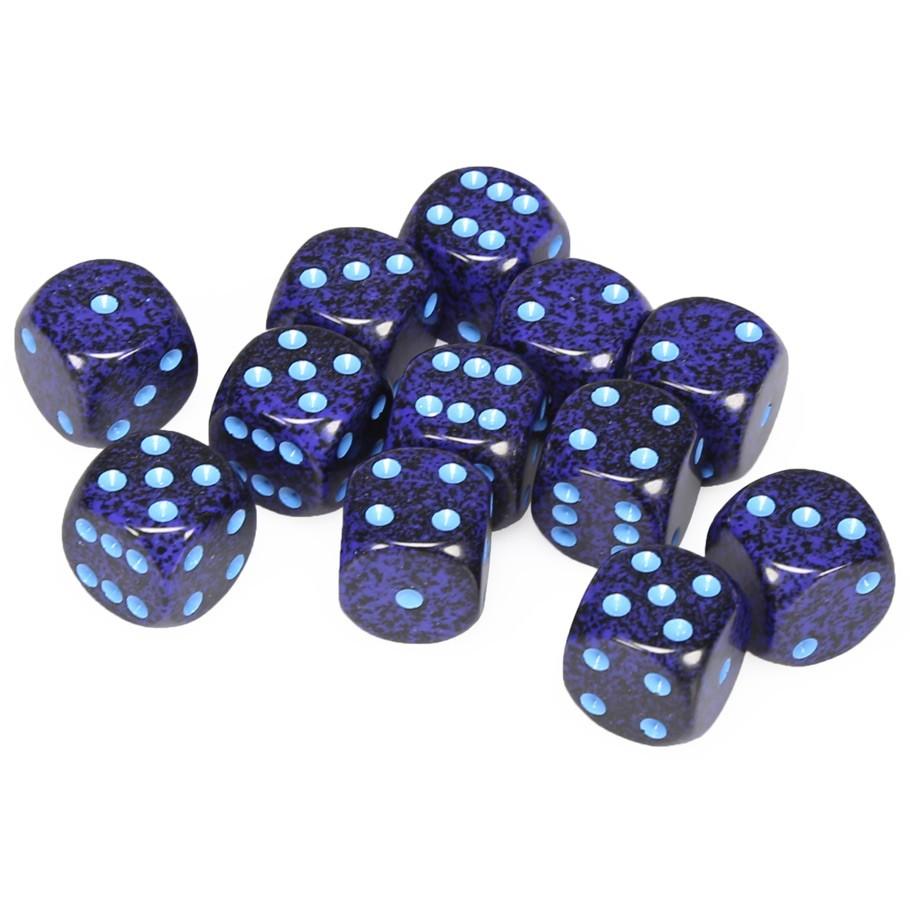 Chessex 16mm Speckled Cobalt 12ct D6 Set (25707) Dice Chessex   