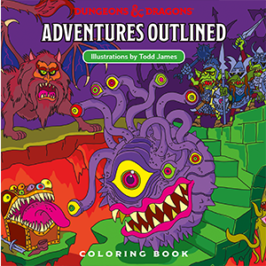 D&D Adventures Outlined Coloring Book Non-RPG Books Wizards of the Coast
