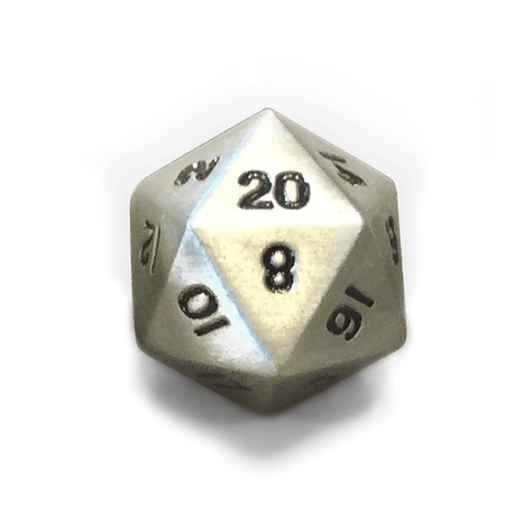 Easy Roller Legendary Silver Single D20 Home page Easy Roller Dice   