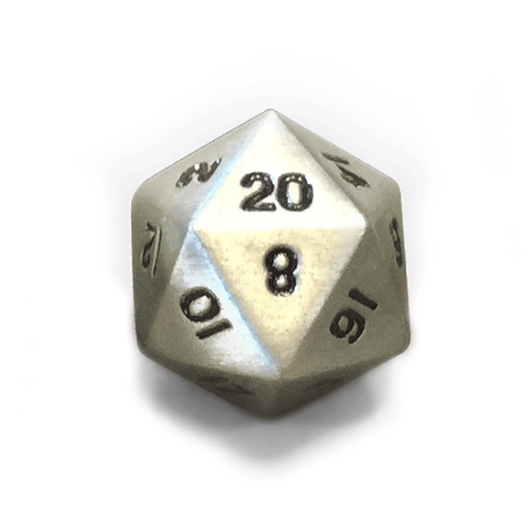 Easy Roller Legendary Silver Single D20 Dice Easy Roller Dice