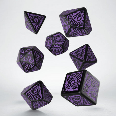 Q-Workshop Call of Cthulhu Horror on the Orient Express Black/Purple 7ct Polyhedral Set Home page Q Workshop   