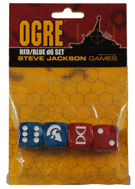 Ogre Dice Set Red/Blue Miniatures Steve Jackson Games