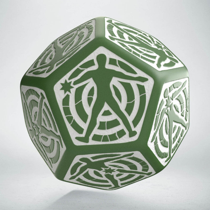 Q-Workshop Hit Location Die Green with White Dice Q Workshop