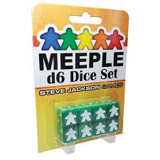 Meeple D6 Dice Set Green Dice Steve Jackson Games