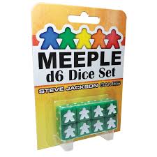 Meeple D6 Dice Set Green Home page Steve Jackson Games   