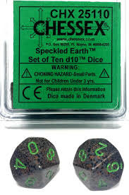 Chessex Speckled Earth 10ct D10 Set (25110) Dice Chessex   