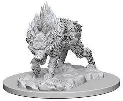 Pathfinder Deep Cuts Unpainted Miniatures: Dire Wolf Miniatures WizKids   