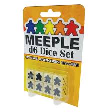 Meeple D6 Dice Set White Dice Steve Jackson Games