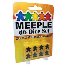 Meeple D6 Dice Set Yellow Dice Steve Jackson Games