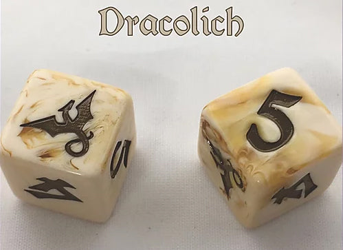 Black Oak Workshop Dragon Dracolich Beige/Brown Single D6  Other   
