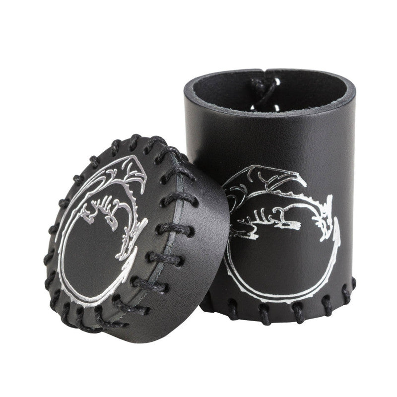 Q-Workshop Dragon Black Leather Dice Cup Dice Q Workshop