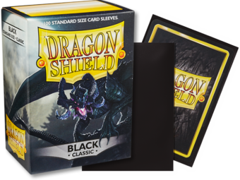 Dragon Shield Classic Black Sleeves 100ct (10002) Home page Arcane Tinmen   
